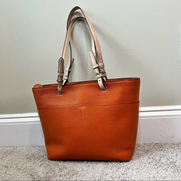 Michael Kors Bedford Orange Spice Leather Handbag - Picture 5 of 12